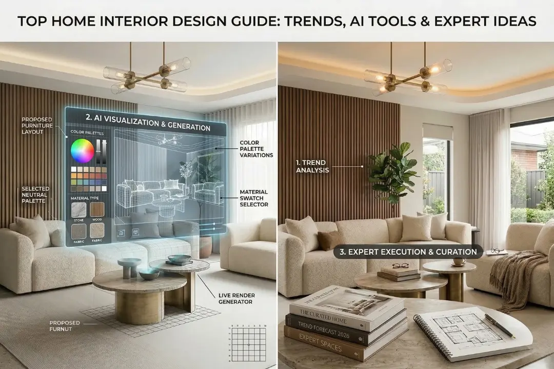 Top Home Interior Design Guide: Trends, AI Tools